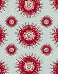 Crimson Starburst Scroll Art Rug