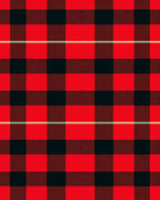 Classic Red Black Tartan Check Rug