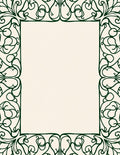 Nature Inspired Emerald Swirl Border Rug