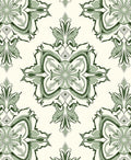 Sage Green Floral Medallion Harmony Rug