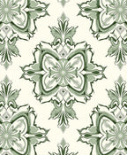Sage Green Floral Medallion Harmony Rug