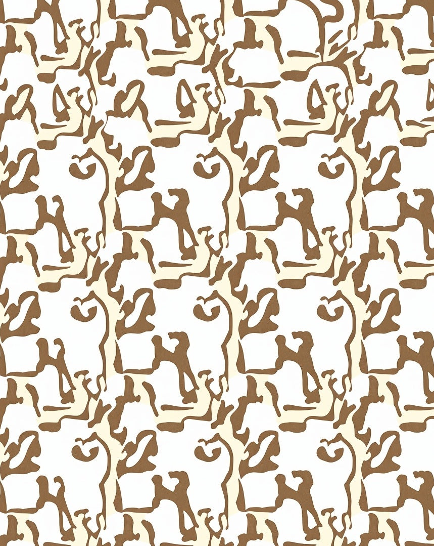 Brown and Cream Organic Camouflage Rug