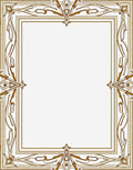 Ornate Golden Geometric Border Rug
