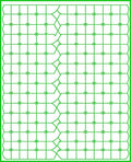 Emerald Green Intersecting Geometric Square Rug