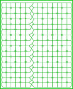 Emerald Green Intersecting Geometric Square Rug