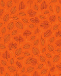 Coral Feathered Leaves Scatter Rug