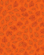 Coral Feathered Leaves Scatter Rug