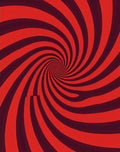 Vibrant Red Spiral Vortex Rug