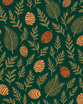 Forest Green Tropical Leaf Scatter Rug