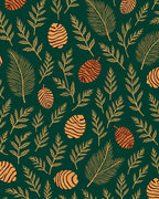 Forest Green Tropical Leaf Scatter Rug