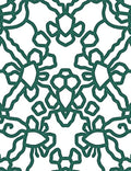 Deep Teal Vine Floral Medallion Rug