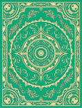 Emerald and Gold Mandala Medallion Rug