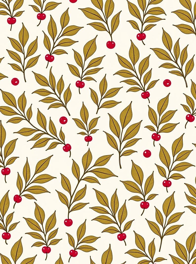 Golden Leaf Cherry Cluster Rug