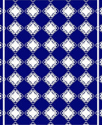 Deep Blue White Diamond Lattice Rug