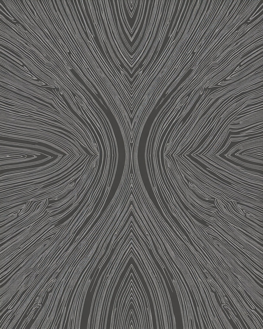 Dark Gray Abstract Wood Grain Rug