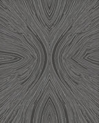 Dark Gray Abstract Wood Grain Rug
