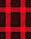 Bold Red Black Plaid Checkered Weave Rug