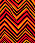 Vibrant Red Orange Zigzag Stripe Rug
