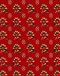 Crimson Floral Medallion Repeat Rug