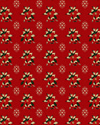Crimson Floral Medallion Repeat Rug