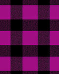 Berry Black Plaid Checks Grunge Rug