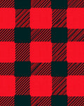 Red Black Buffalo Check Plaid Sqaures Rug