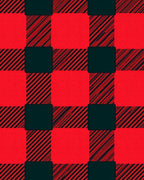 Red Black Buffalo Check Plaid Sqaures Rug