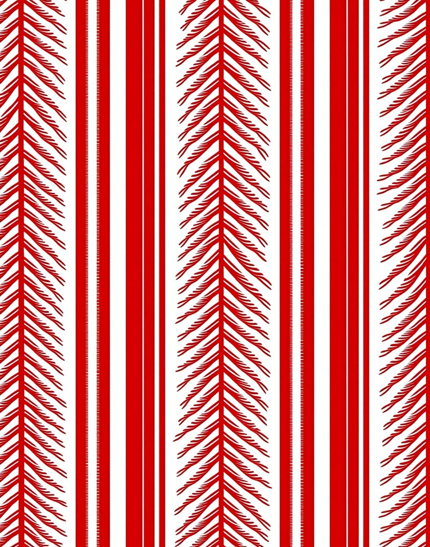 Crimson Vertical Feather Stripe Rug