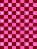 Pink Maroon Checkerboard Light Leaf Rug