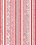 Crimson Red Vertical Swirl Border Rug