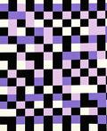Irregular Pixelated Collage Black Lavender Rug
