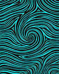 Vibrant Aqua Swirl Abstract Lines Rug