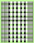 Light Green Black Plaid Stripes Rug