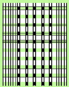 Light Green Black Plaid Stripes Rug