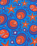 Coastal Orange Starfish Marine Life Rug