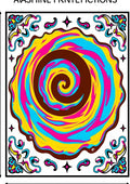 Vibrant Color Swirl Abstract Floral Rug