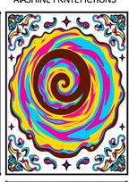 Vibrant Color Swirl Abstract Floral Rug