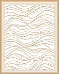 Neutral Cream Flowing Line Art Rug