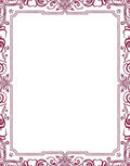 Ornate Crimson Floral Border Swirl Rug