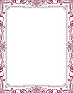 Ornate Crimson Floral Border Swirl Rug