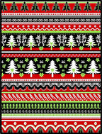 Festive Christmas Tree Stripes Rug