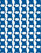 Modern Blue White Geometric Column Rug