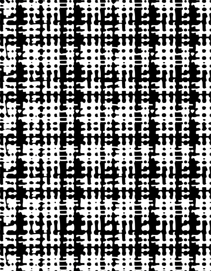 Monochromatic Abstract Grid Texture Rug