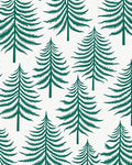 Emerald Green Pine Trees Repeating Pattern Rug
