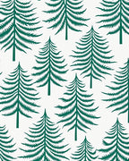 Emerald Green Pine Trees Repeating Pattern Rug