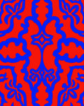 Crimson Blue Savanna Swirl Rug