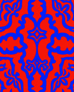 Crimson Blue Savanna Swirl Rug