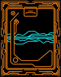 Futuristic Orange Circuit Wave Rug