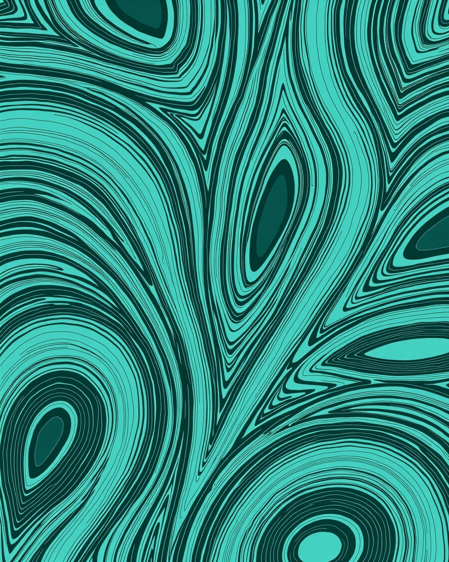Teal Swirl Flow Abstract Rug