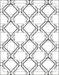 Black White Geometric Diamond Lattice Rug